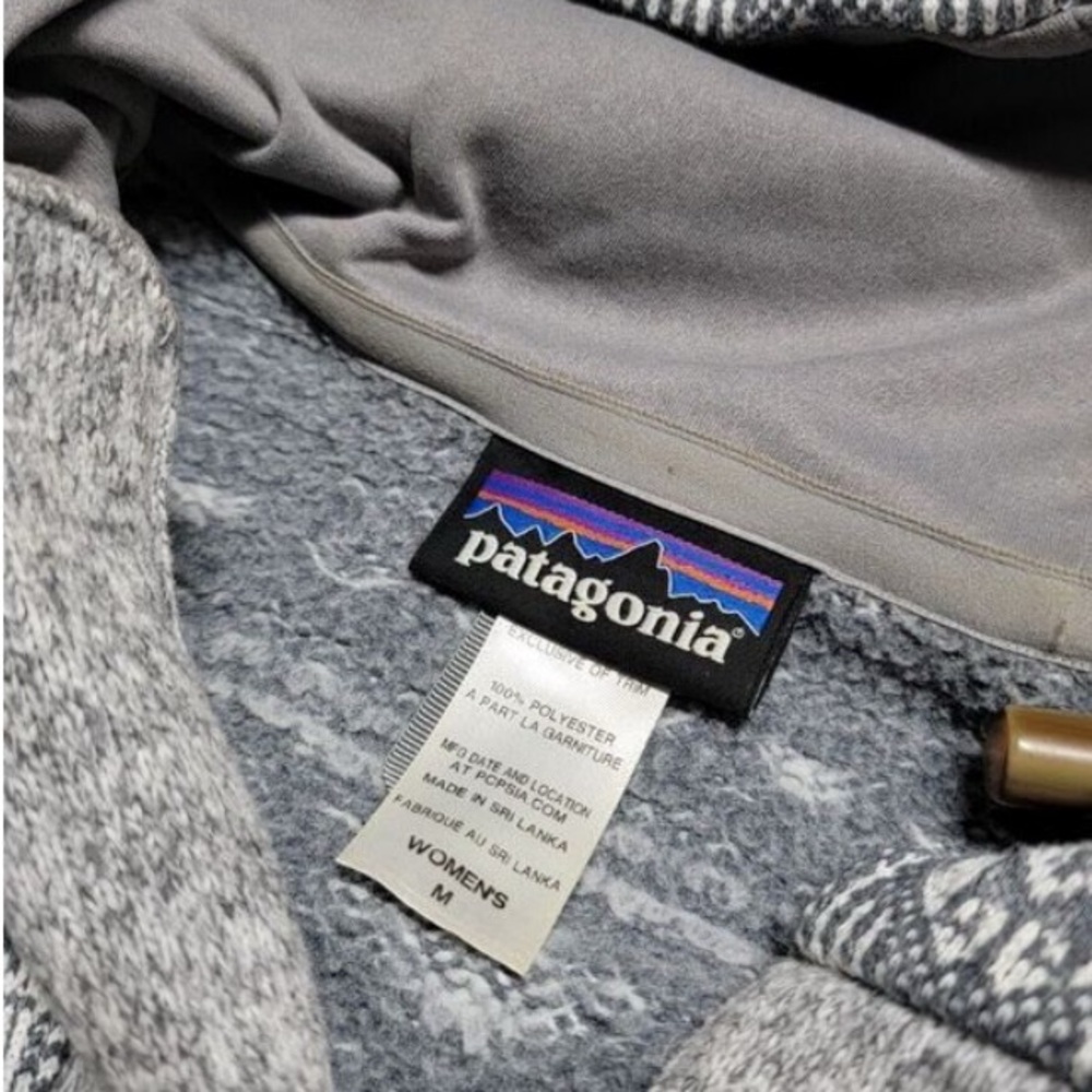 Patagonia Womens jacket Gray‎ Better Sweater Icelandic Coat fleece Toggle M - Picture 8 of 10